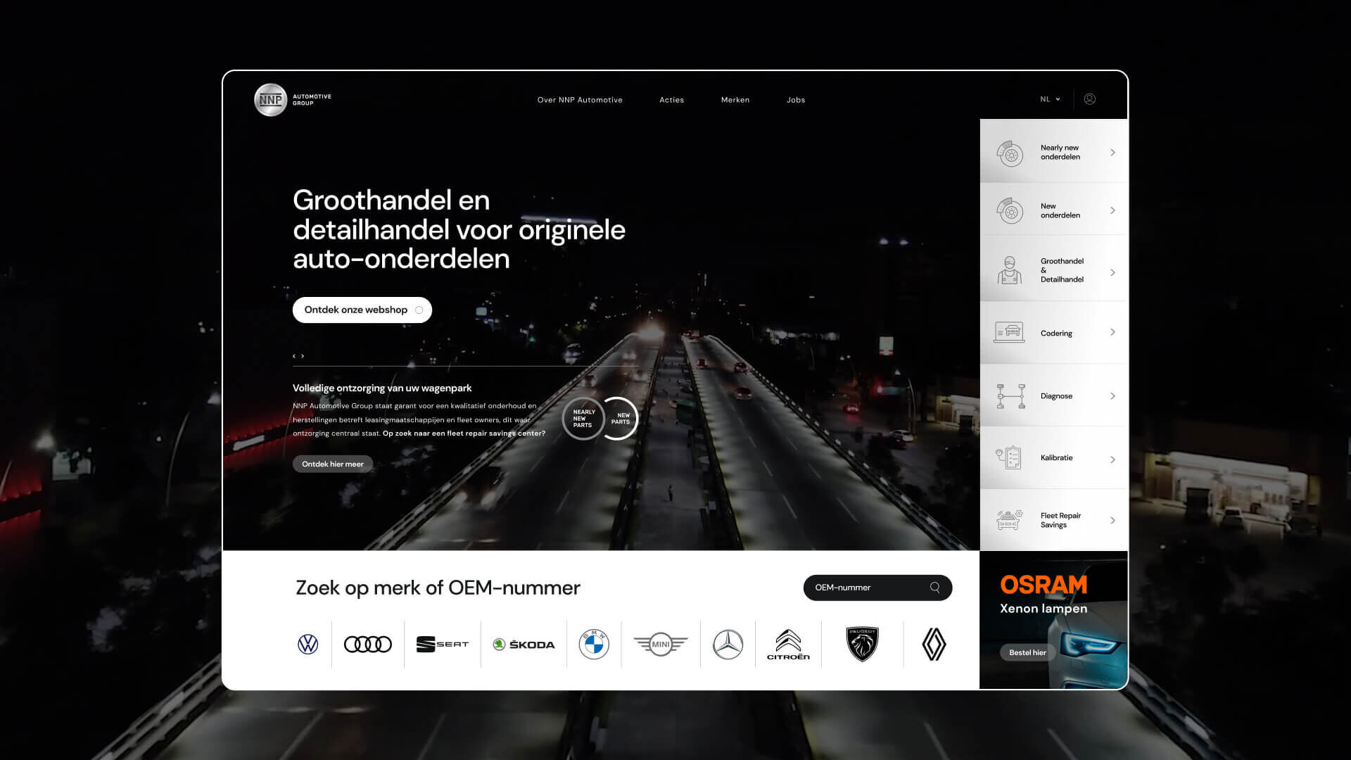 Technische webshop met integratie van ERP-systeem
