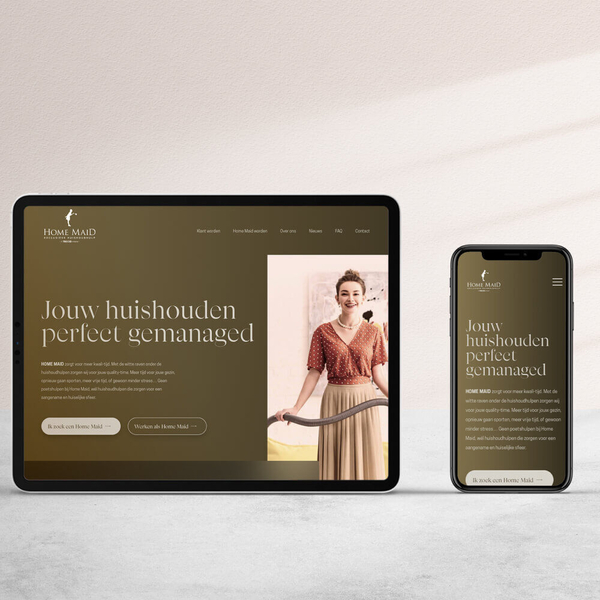 Ontwikkeling website voor exclusieve huishoudhulpen