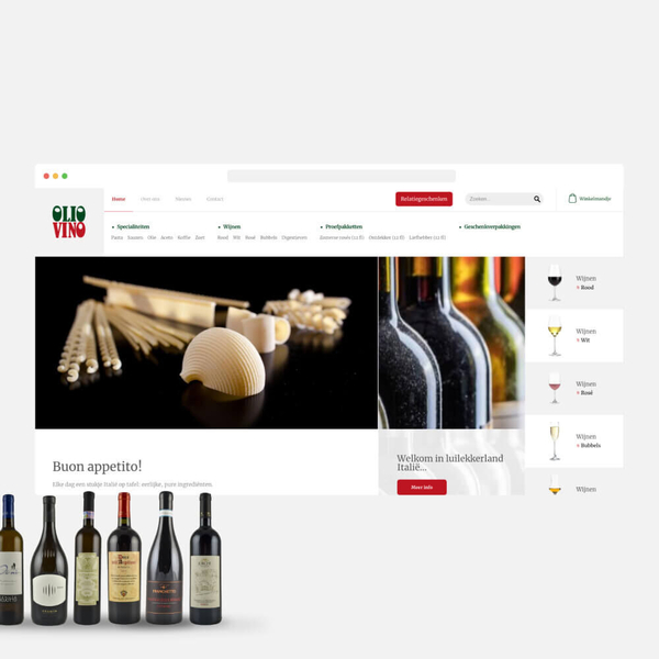 Ontwikkeling webshop met Italiaanse producten