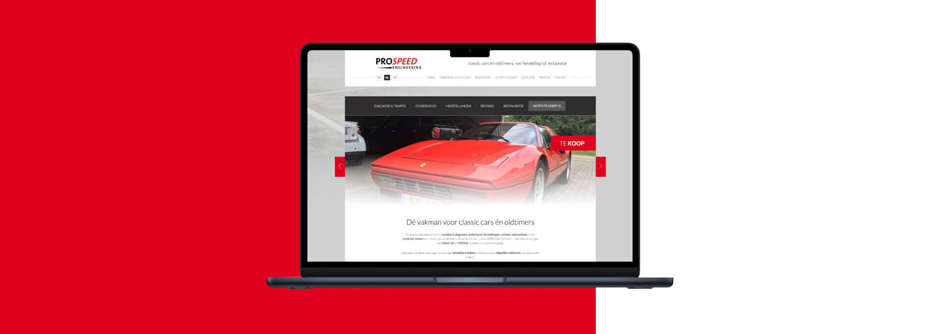 Ontwikkeling website met catalogus van Porsche onderdelen