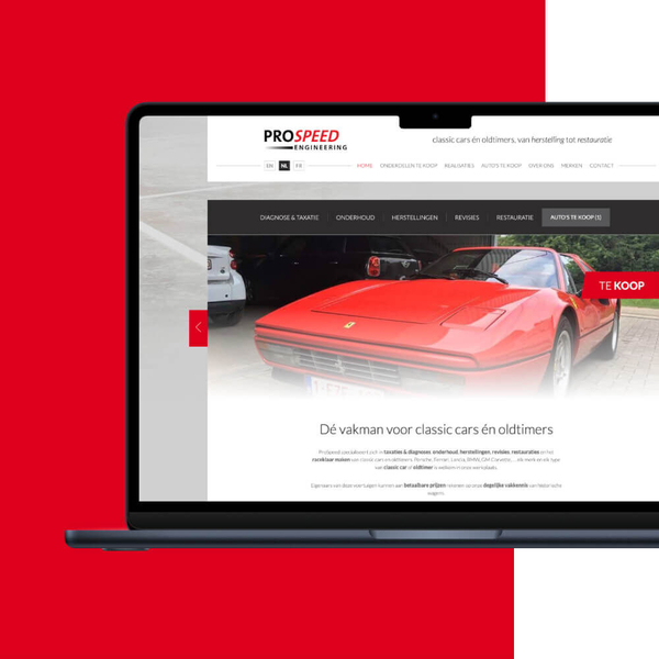 Ontwikkeling website met catalogus van Porsche onderdelen