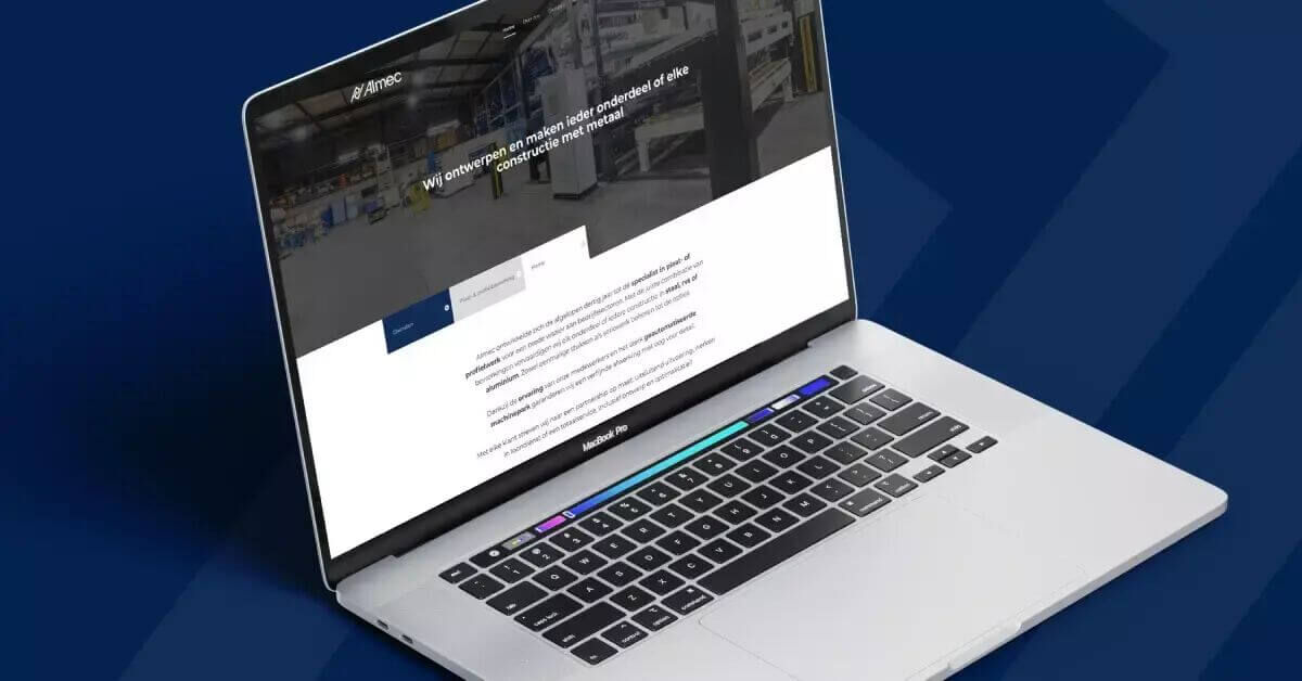 Webdesign dat metaalbewerking helder presenteert